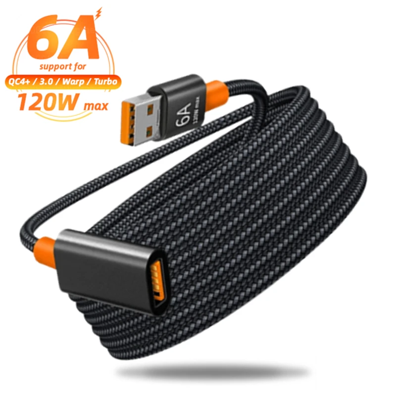 

USB 3.0 High Speed Extension Cable 6A Male To Female Transmission Data Cable for SmartTV PS4 Computer Camera Printer Line 1/1.5m