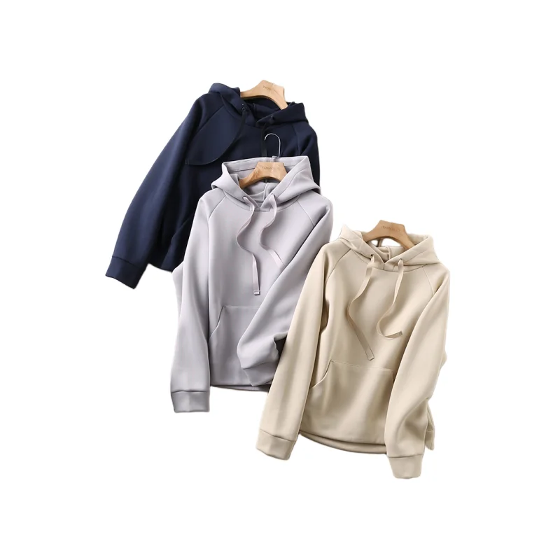 

Large children's space cotton loose hooded sweater Student solid color sweater
