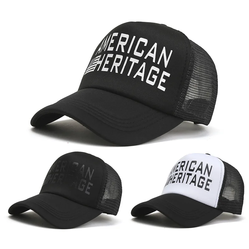 

Бейсболка мужская с надписью, сетчатая Кепка с американским флагом, Повседневная Уличная уличная Кепка-бейсболка, дизайнерский тренд, весна-лето