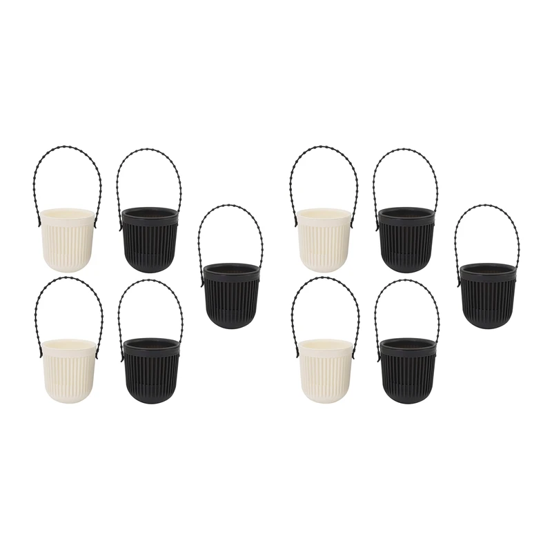 

10Pcs Plastic Hanging Orchid Pot Balcony Creative Wall Hanging Flower Pot Succulent Potted Resin Small Hanging Pot