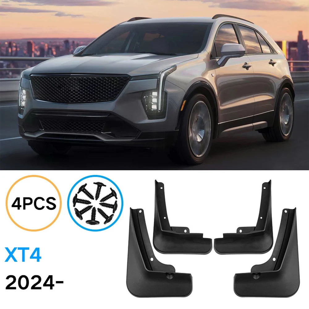 

Car-styling For Cadillac XT4 2024 Mudflaps Splash Guards Mud Flap Mudguards Fender Front Rear Molded Car Mud Flaps