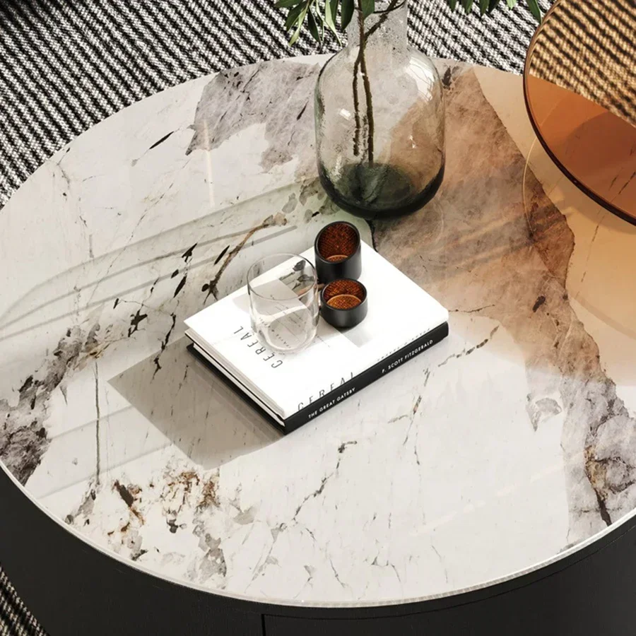 Металлические круглые ультранизкие промышленные глянцевые столы вверх и вниз