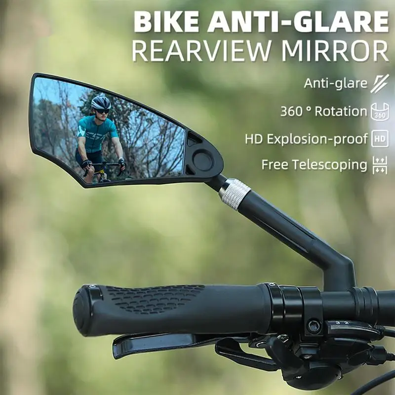 

WEST-BIKING Anti-Glare Bicycle Mirror Handlebar Rear View Wide Range Back Sight Reflect Electric Scooter Mirror Bike Accessories