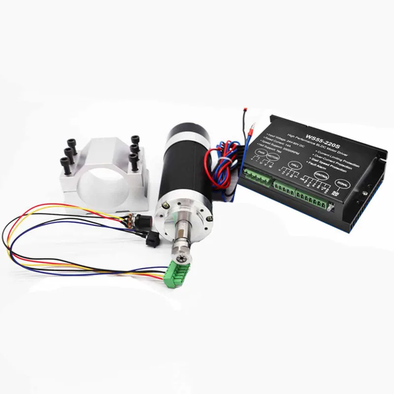 

Шпиндель с ЧПУ ER11 600 Вт, бесщеточный двигатель постоянного тока 55 мм, зажимный кронштейн, импульсный источник питания, драйвер шагового двиг...