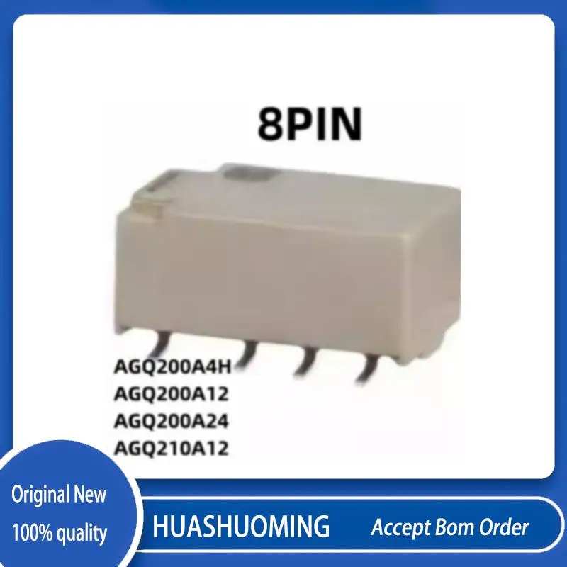 Новинка 10 шт./лот AGQ200A4H AGQ200A12 AGQ200A24 AGQ210A12 12 в пост. Тока 24 в пост. Тока 4 в пост. Тока 8 контактов 1A 4,5 в 12 В 24 В