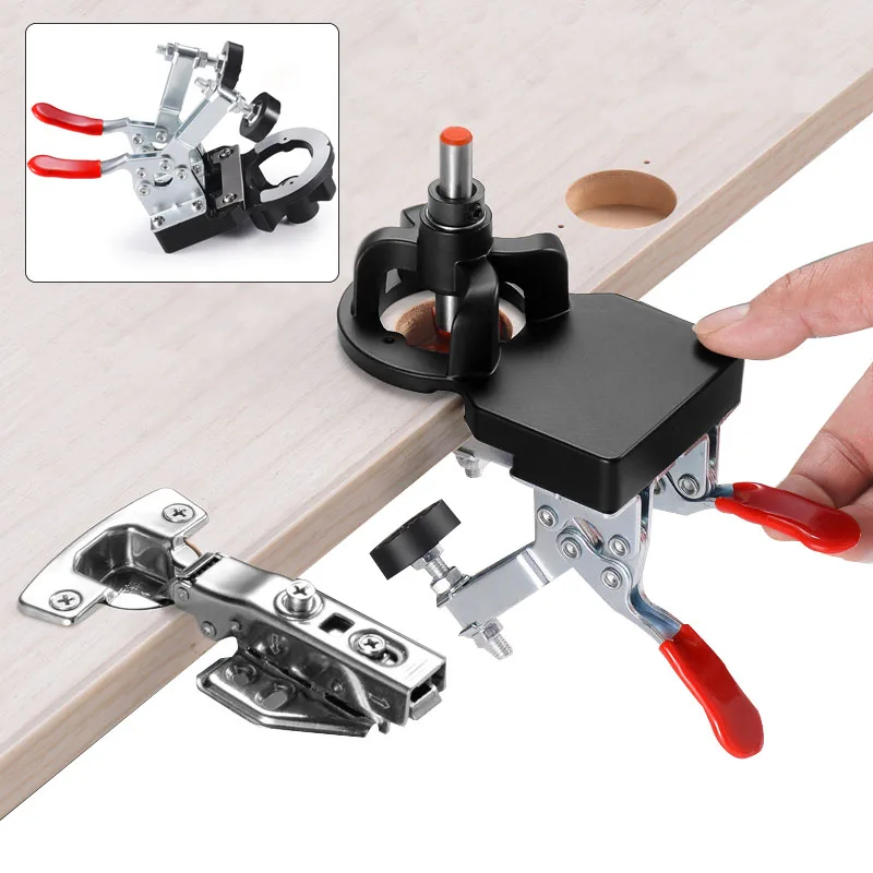 

H50 35 мм комплект Jig membokan sankan Engsel Panduan Pengeboran Lubang Pencari Lokasi Plastik Aloi Aluminium Pembuka Lubang Lemari