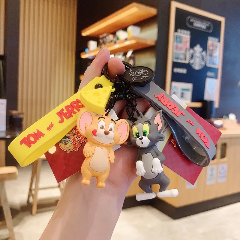 

Disney Cat and Mouse Key Pendant Key Chain Fashion Jewelry Two Styles For Family, Friends, Children and Lovers a Good Gift