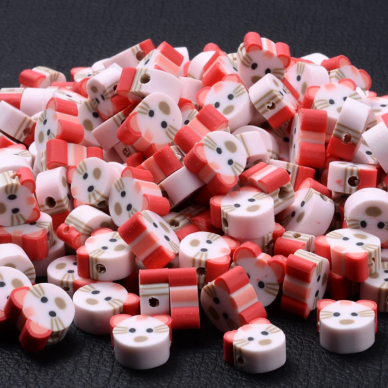 

30Pcs/Lot Animal Shape Loose Spacer Handmade Beads Polymer Clay Beads for Jewelry Making Charms Bracelet Necklace Accessories