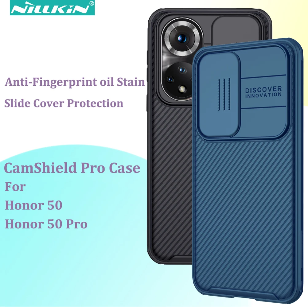 

Nillkin CamShield Pro Case for Honor 50 / Honor 50 Pro , with Slide Camera Cover Protector Hard PC+TPU Dust Proof Housing Cover