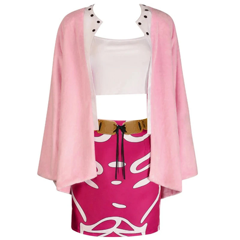 Аниме женский костюм Doflamingo косплей женское платье горничной плащ бюстгальтер