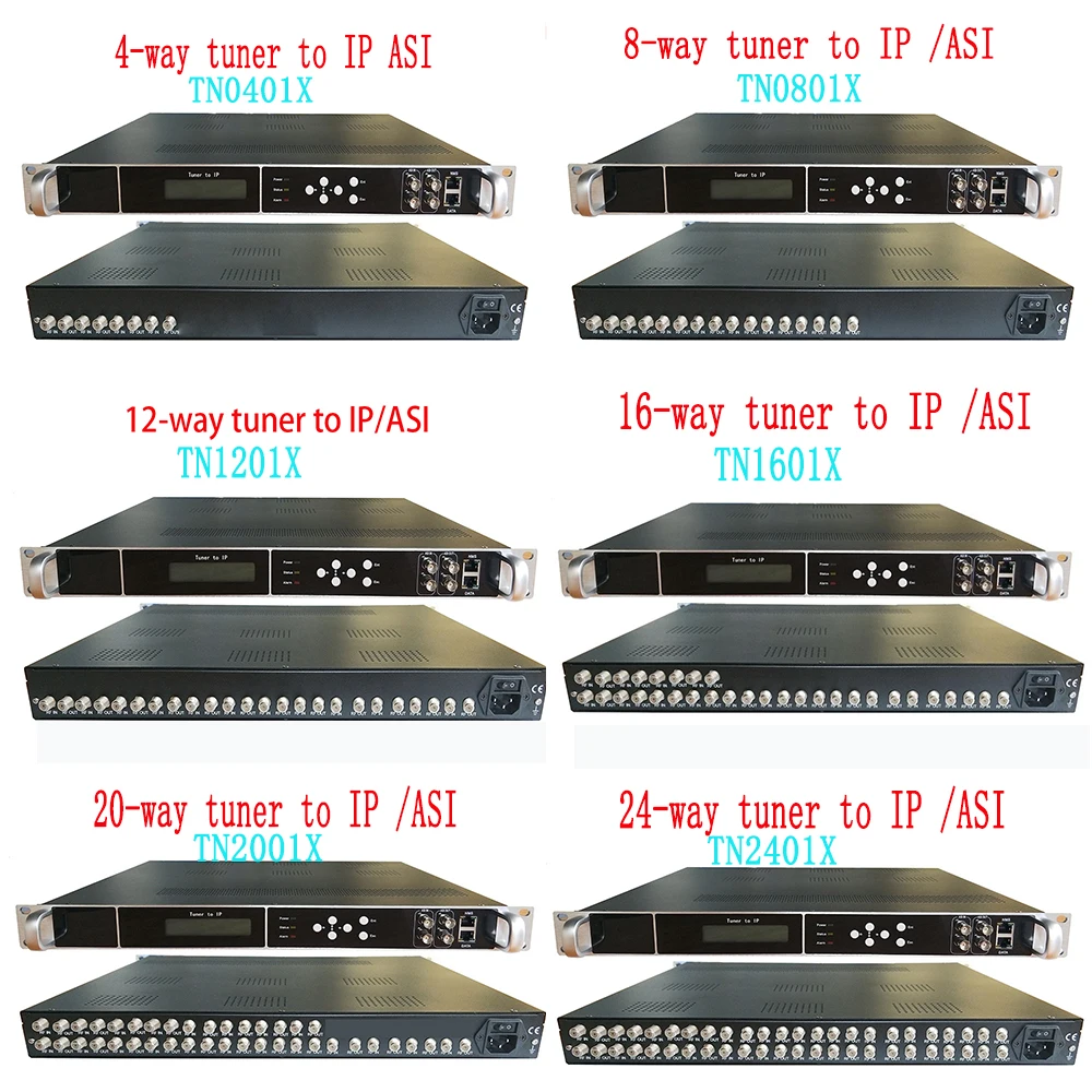 12-канальный IP-шлюз-тюнер для приема DVB-C, DVB-T, DVB-T2, DVB-S, DVB-S2, ISDB-T, ATSC для оборудования спутникового радио- и телевещания (art.: 3920d95db749f) - 3920d95db749f