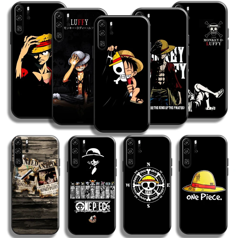 

Anime One Piece Luffy Phone Case For Huawei P Smart 2019-2021 P50 P40 P30 P20 Pro Lite 5G TPU Black Funda Back Soft Carcasa