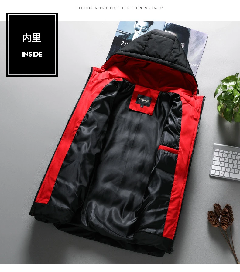 Men's Jacket Winter Padded Jacket 2019 New Korean Version of Down Padded Jacket Slim Trend Men's Thick Winter Padded Jacket