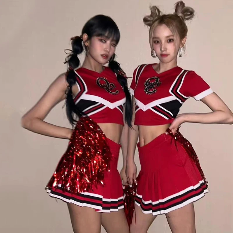 Одежда для джазовых танцев Cheerleader Group женская модель красный костюм в стиле