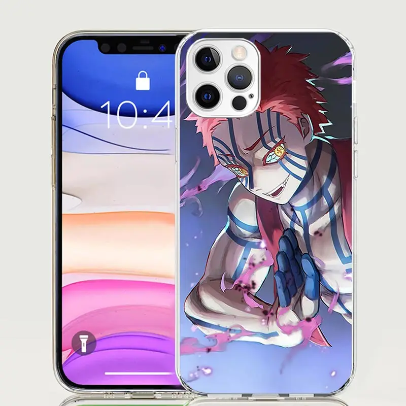 Demon Slayer Kibutsuji Muzan Phone Case For Apple Iphone 11 12 13 Mini 14 15 16 Pro Max 7 Plus X XS XR SE Art Customized Coque C