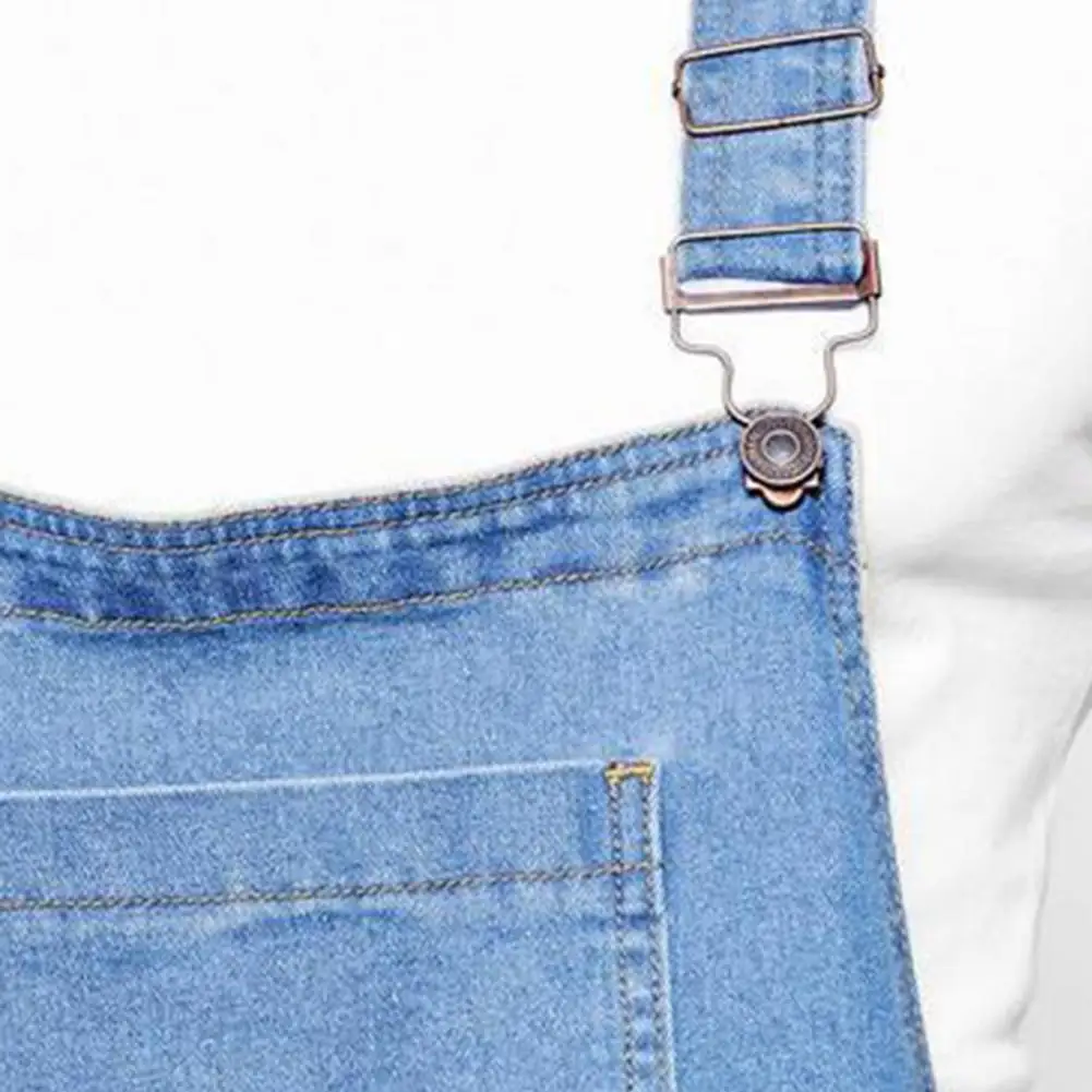 Джинсовый комбинезон для мужчин модные однотонные шорты в стиле хип-хоп уличная