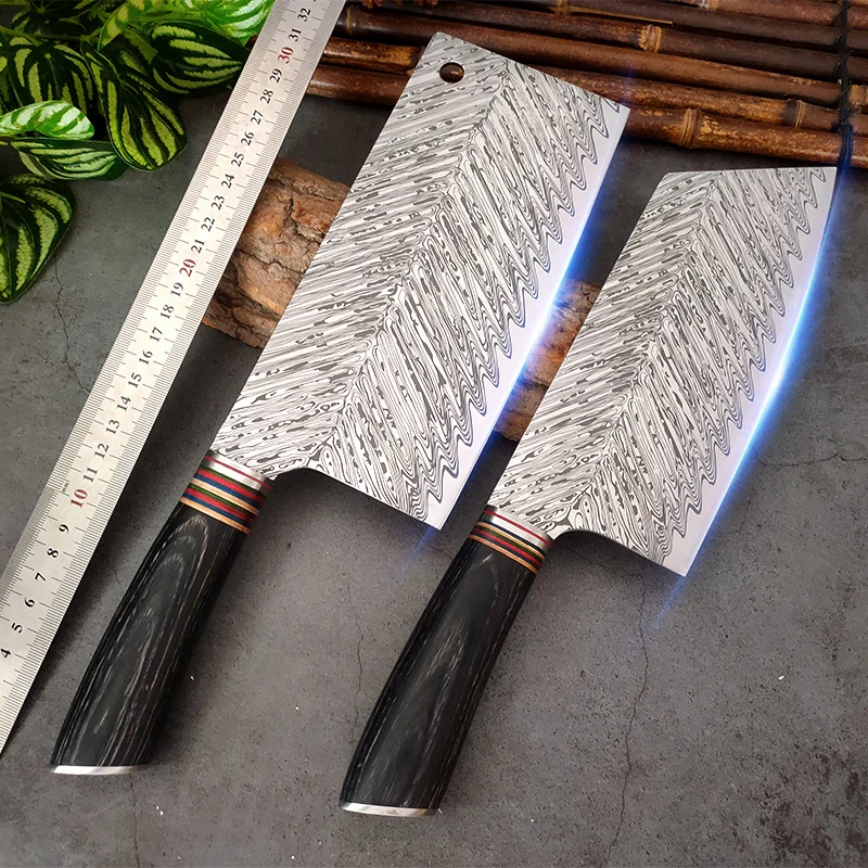 

Chinese Knife 5-8 Inch Chef Kitchen Knife Cleaver Meat Chopping Vegetable Stainless Steel Knife With Wood Handle Cleaver Knives