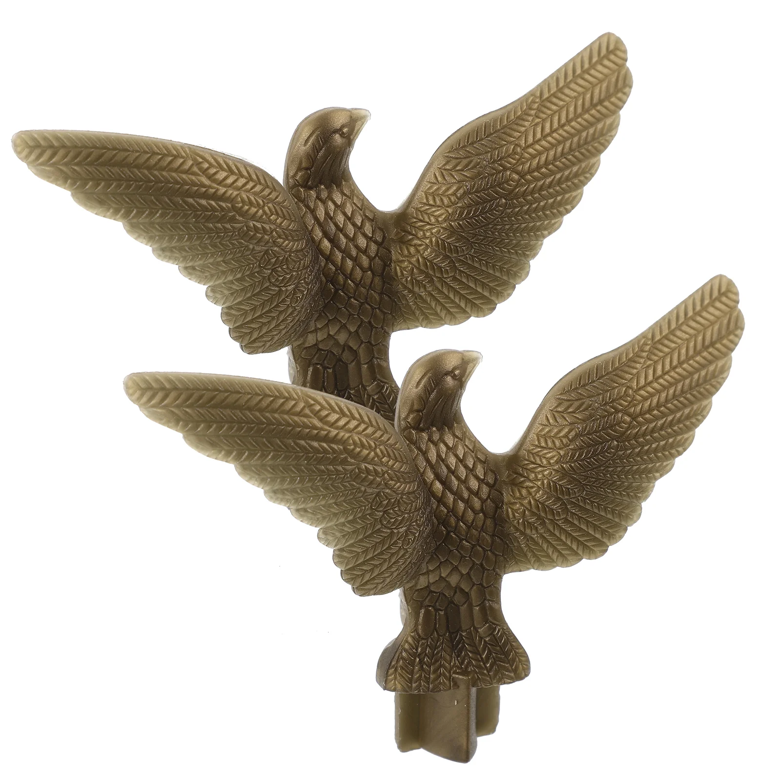 

2 Pcs Yard Flag American Flags Pole Tips Topper Flagpole Decorative Head Plastic DIY Ornament