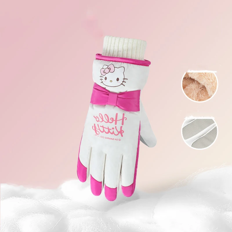 Детские лыжные перчатки Sanrio Hello Kitty My Melody зимние теплые утолщенные