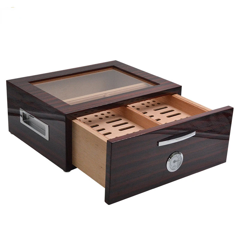 

Glass skylight cigar box cigar storage box pull display box