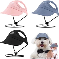 dog cap adjustable puppy baseball hat with ear holes outdoor sports pet sunhat chihuahua french bulldog visor hat pet supplies