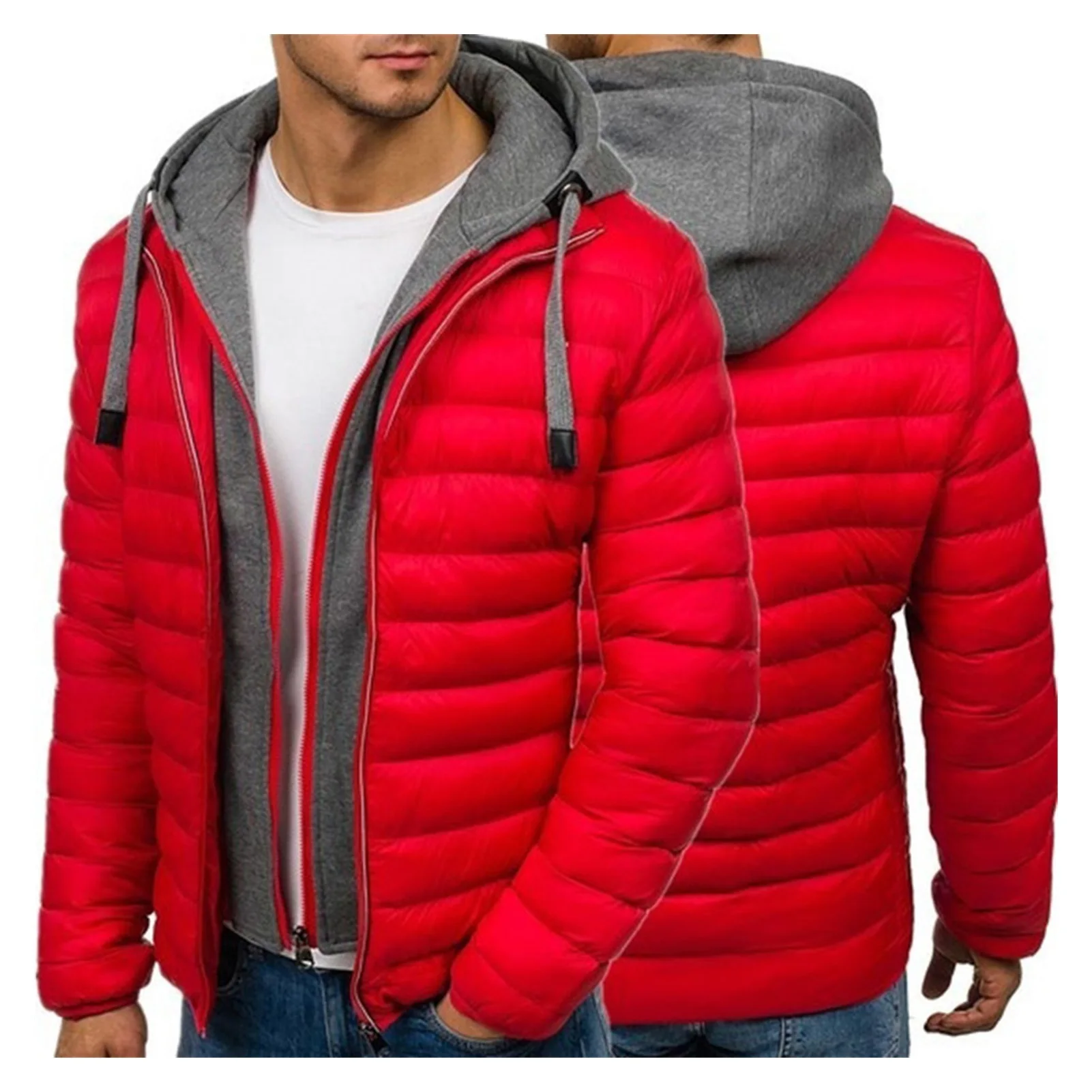 

2022NEW Brand Winter Men Jacket 2022 Casual Hooded Mens Jackets and Coats Thick Parka Men Outerwear Plus Size 3XL Zipper Male