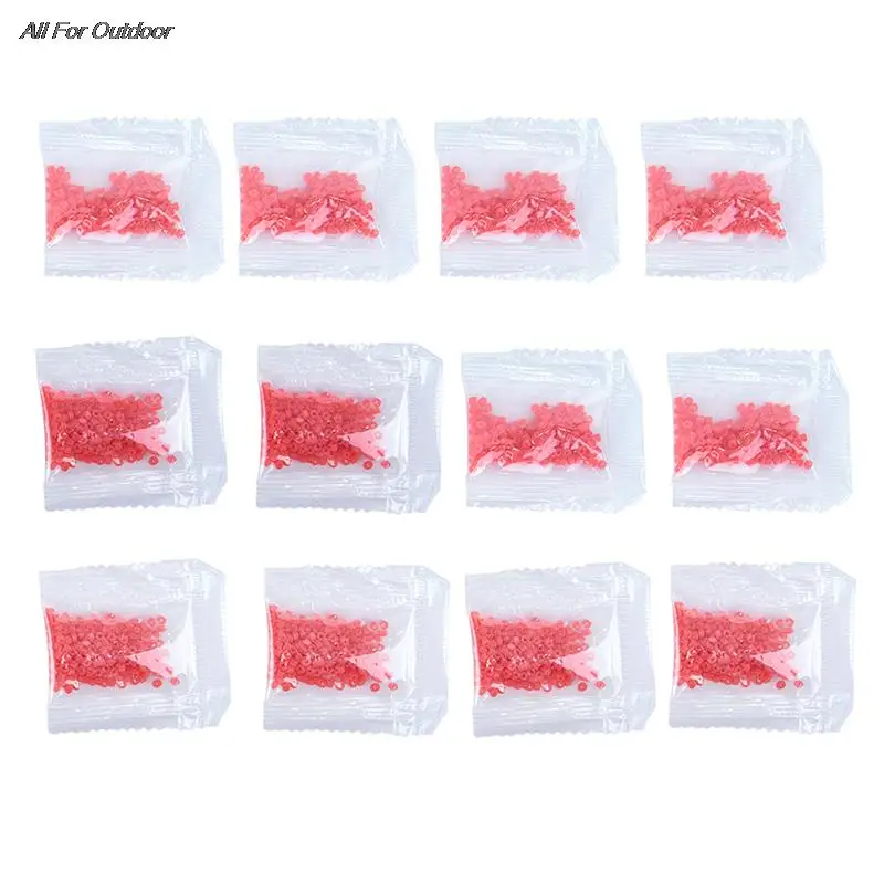 

12Bags/2400Pcs Fish Tackle Rubber Bands For Fishing Bloodworm Bait Granulator Bait Hot Red Fishing Accessories
