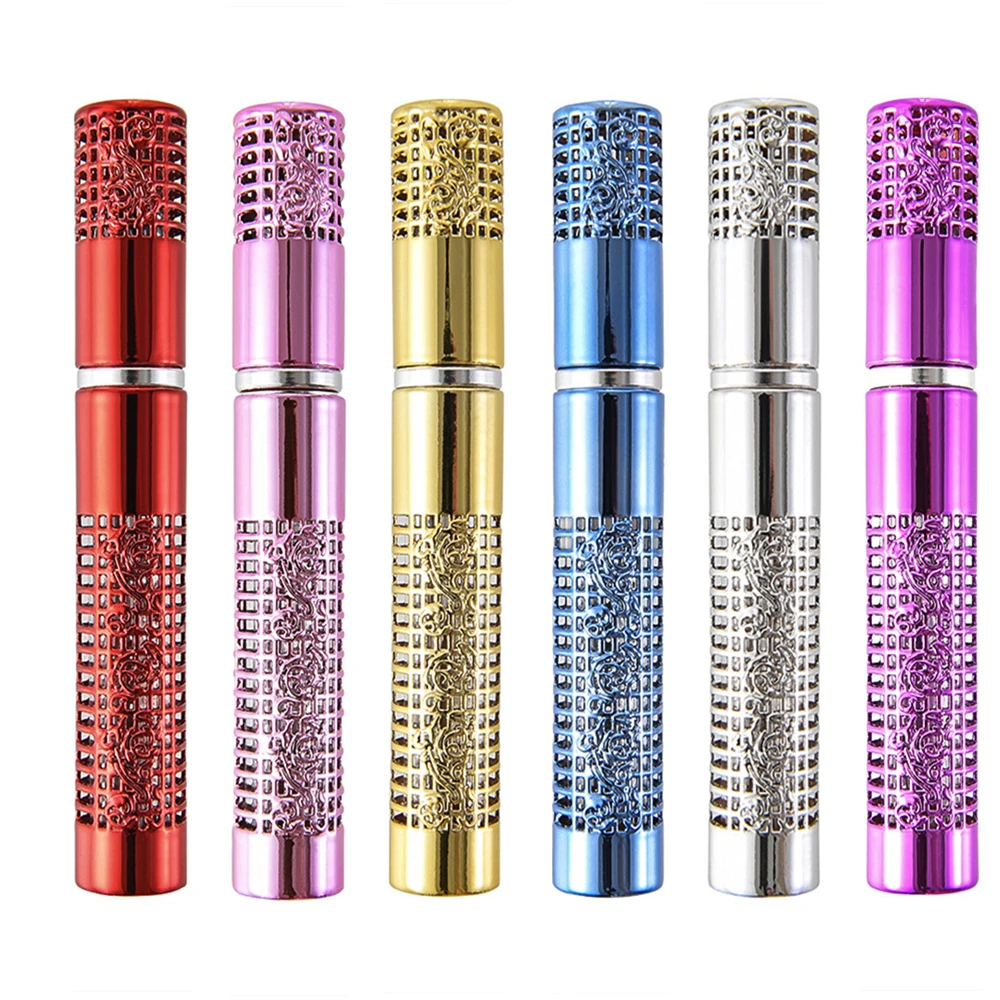 

1PC New Arrived 5ml Hollow Out Aluminum Travel Bottle Refillable Perfume Atomizer Empty Perfume Bottles Spray Glass Bottle