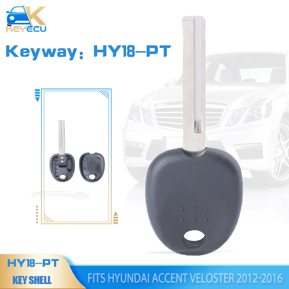 

Брелок KEYECU для транспондера, оболочка для ключей, ФОБ для чипа ID 46 для Hyundai Accent Veloster 2012 2013 2014 2015 2016, брелок для ключей: Чехол