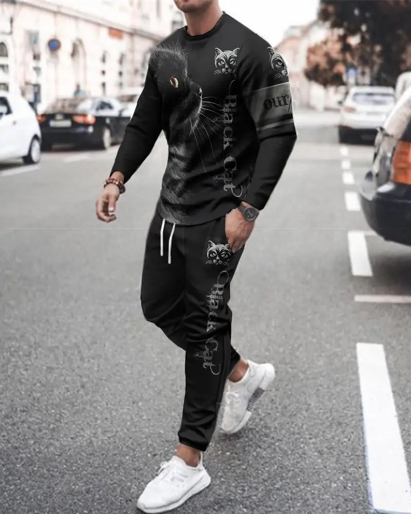 Summer Men Sets Trousers Lion Print Male Clothing Streetwear Two Piece 3D Printed Casual Tracksuit Oversized Beach Sportwear