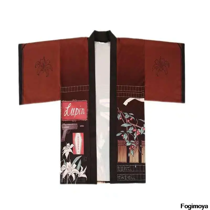 

Men Women Bungou Stray Dogs Japanese Style Kimono Cardigan Anime Stray Dogs Dazai Osamu Cosplay Costume Tee Tops Shirt