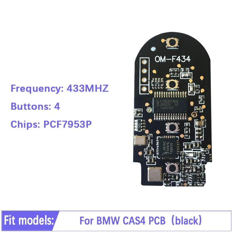 

Для BMW CAS4 PCB (черный) 4-кнопочный смарт-ключ 434 МГц, PCF7953P