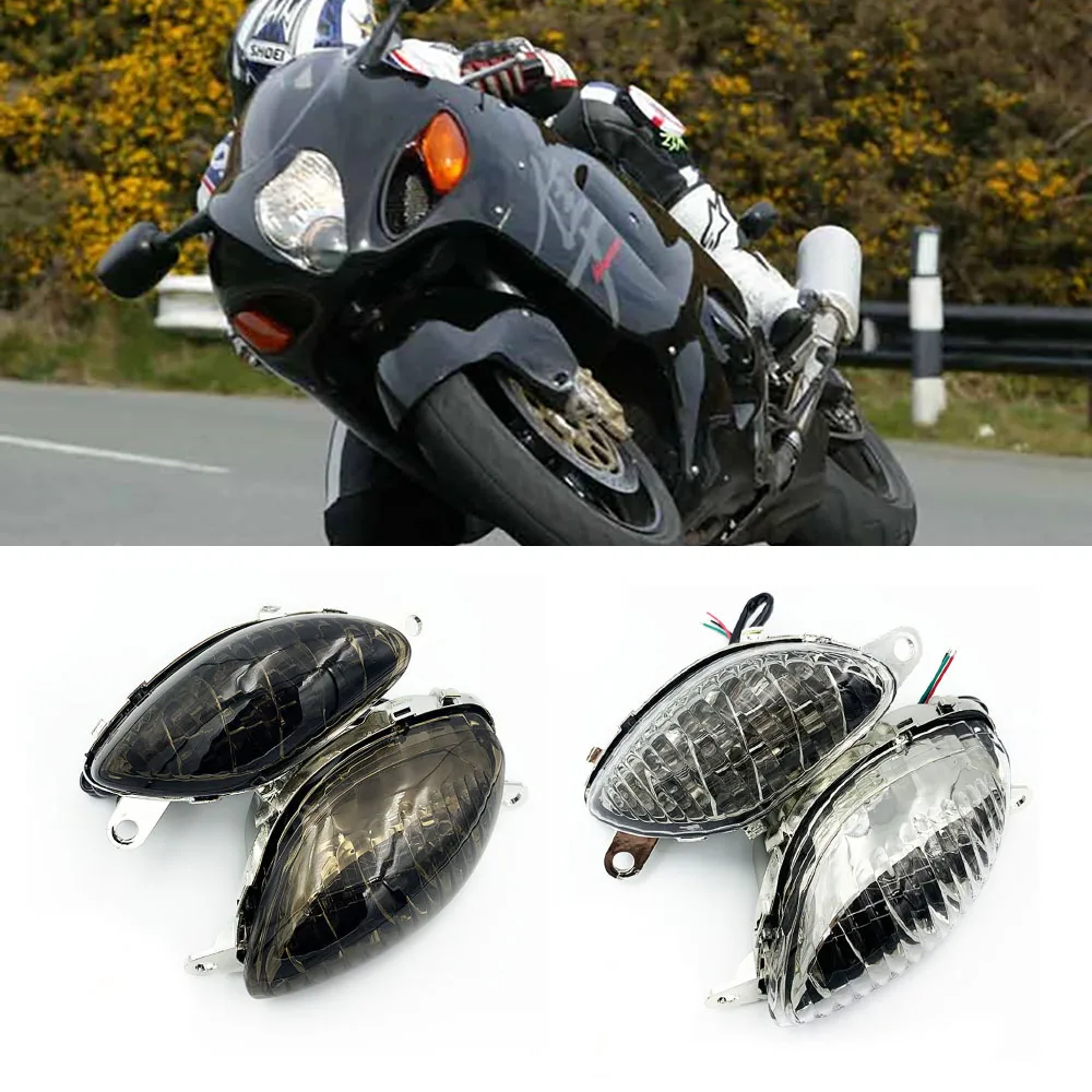 Фото Передний указатель поворота мотоцикла для Suzuki Hayabusa GSXR1300 1999-2007, мигающий индикатор GSX1300R 2003 2004 2005 №4