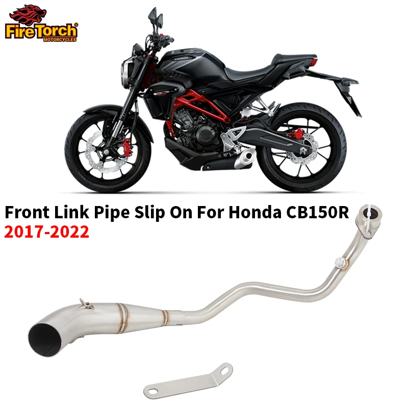 

Motorcycle Exhaust Muffler Escape Moto Modified Stainless Steel Front Mid Link Pipe Slip On For Honda CB150R CB 150 R 2017-2022