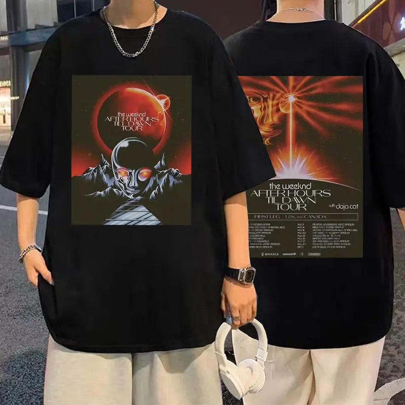 

Hot Sale Limited The Weeknd Graphic Tshirt Men Women Fashion Cotton T Shirt Summer Male 90s Tees Men's Dawn FM Graphic T-shirts