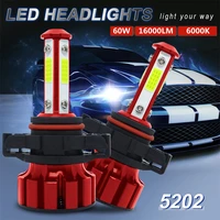 2pcs 5202 hi lo beam h7 led canbus 9005 h11 headlights 60w 16000lm 6000k car led headlight bulbs 12v led car light headlamp v5r