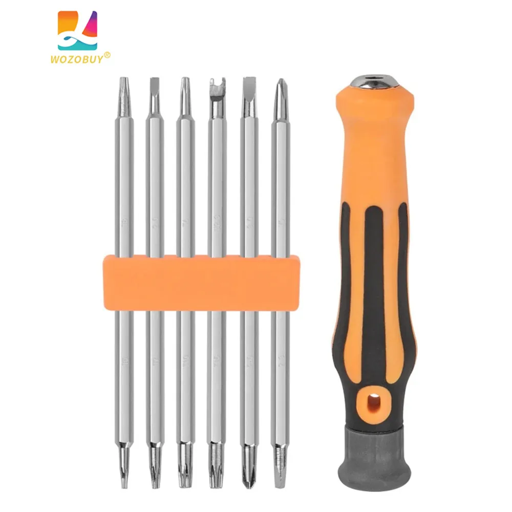 

WOZOBUY 12 in 1 Screwdriver Set with Bits Electrician Magnetic Screw Driver for Computer Phone Repairing Tools