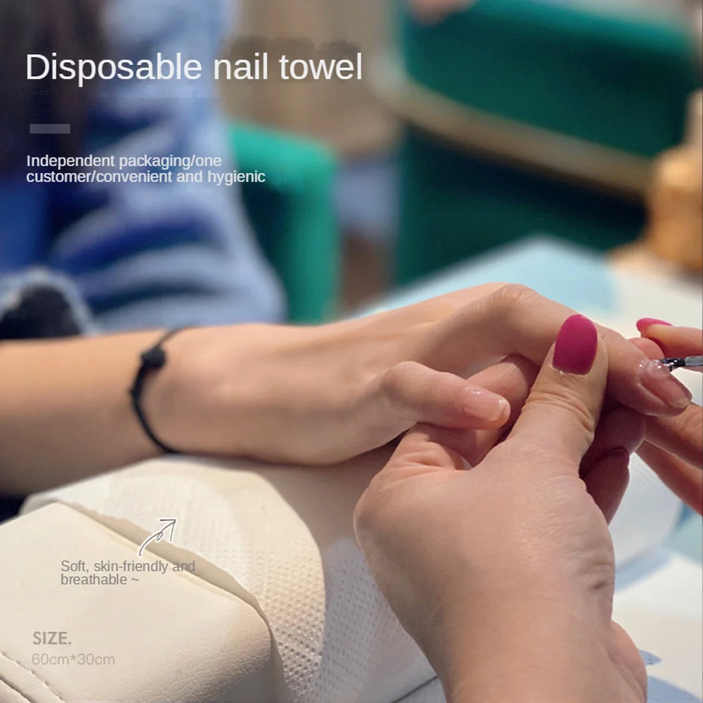 

10PCS Nail Art Table Pad Disposable Waterproof Thickened Cleaning Mat Foldable Manicure Care Pads Nails Tool Accessories