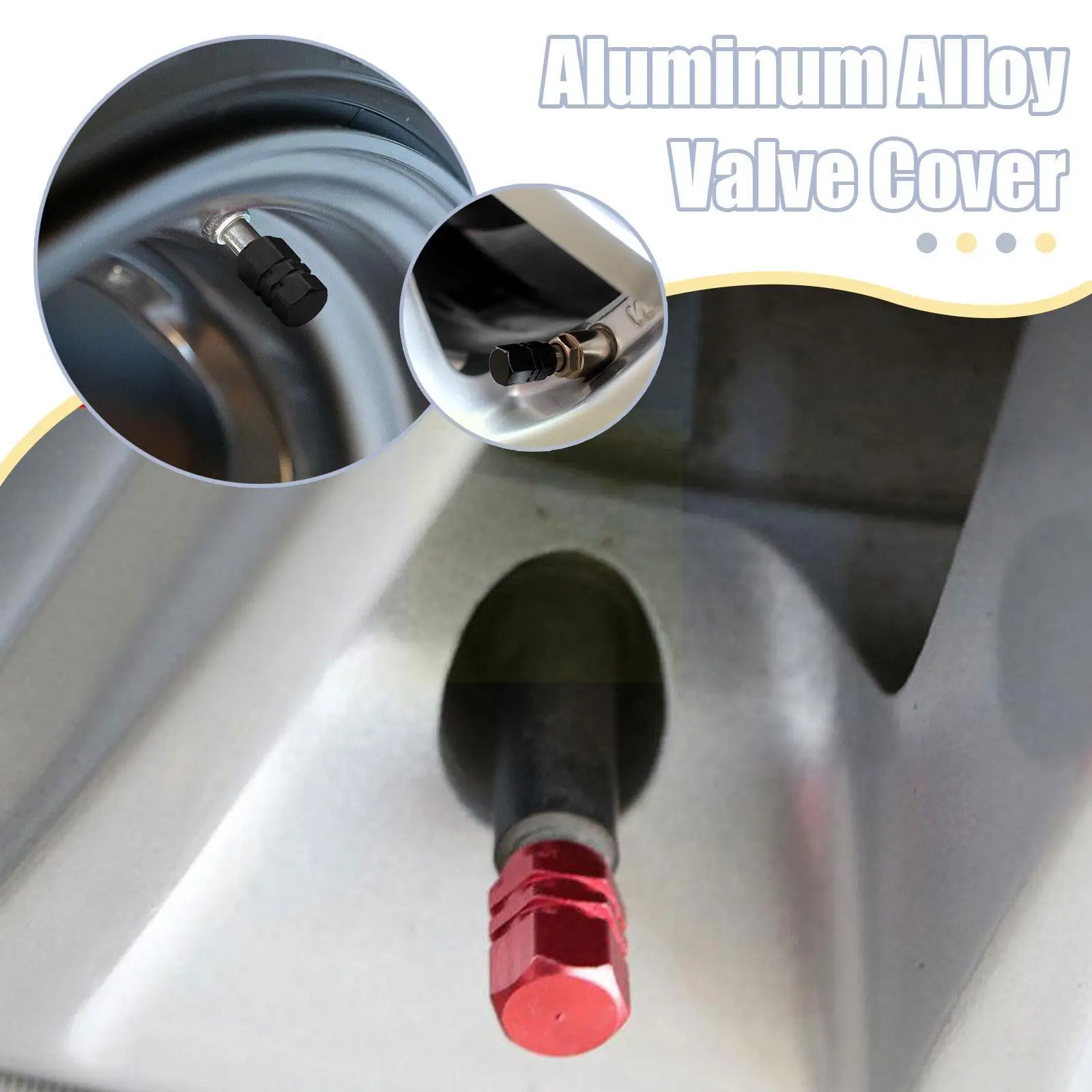 

4pcs Hexagon Valve Stem Protector Caps Custom Tire Decoration Caps T1T8