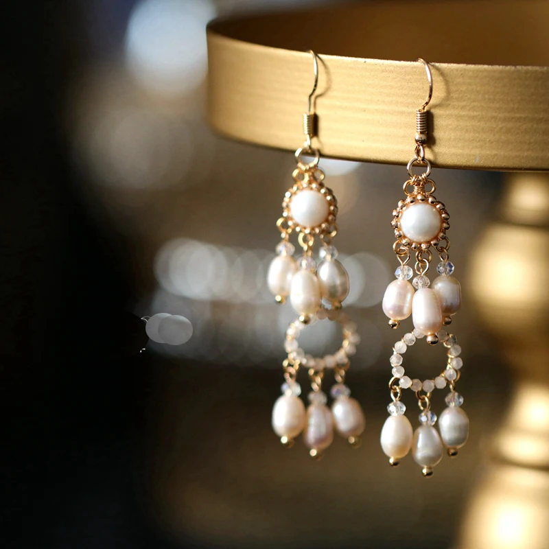 

Long Tassel Shell Pearl Drop Earrings for Women Gift Bijoux Korean jewelry Gold Color Pendientes boucle d'oreille