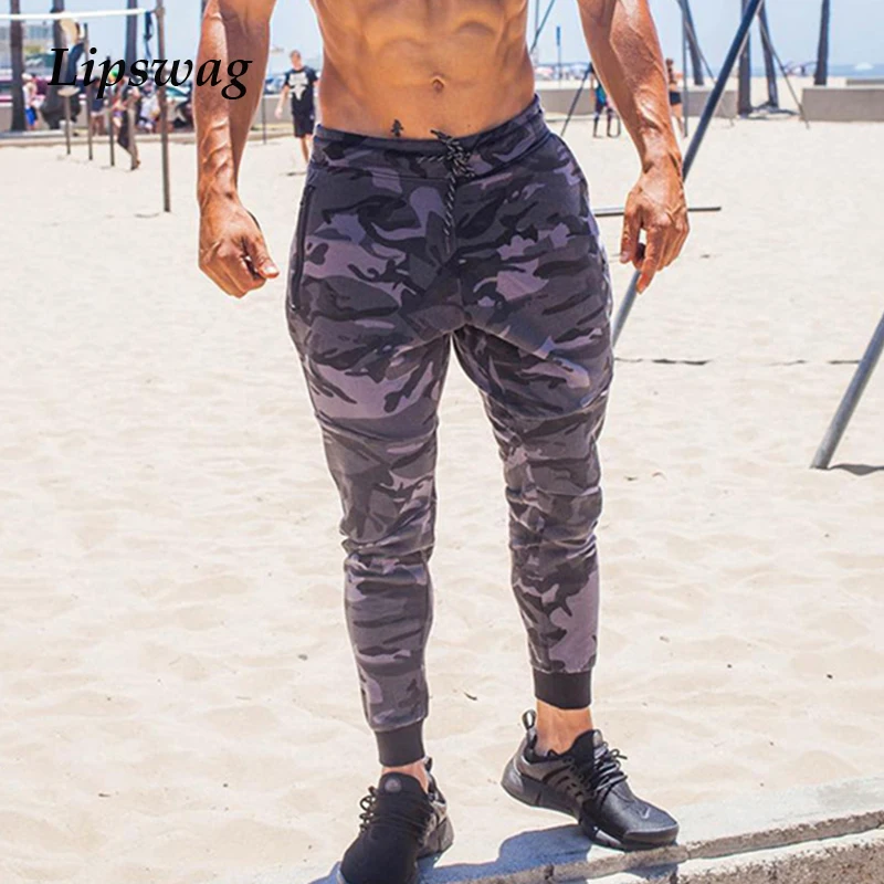 

Брюки мужские облегающие с камуфляжным принтом, модные повседневные длинные штаны для спорта, уличная одежда в стиле Харадзюку, весна-осень...