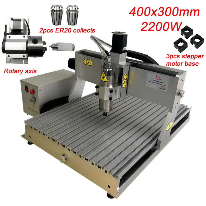 

CNC 3040 2200W Milling Engraving Machine 4Axis USB Port Metal Engraver Wood Cutter Mach3 Controller With Free ER20 collects