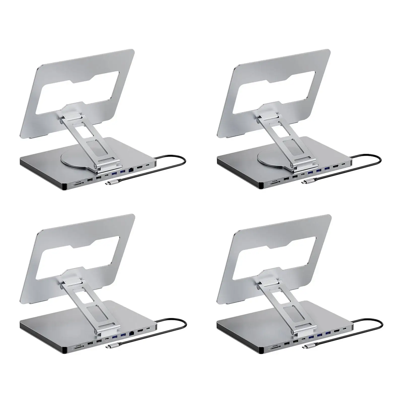 Docking Station 4K60Hz Multifunctional Bracket Accessories 10 Ports Expansion Dock for Office Phone Home Electronic Equipment