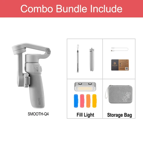 Zhiyun Smooth Q4 3-осевой ручной стабилизатор подвеса для смартфона Samsung Galaxy Huawei Xiaomi OnePlus iPhone 15 14 13 Pro