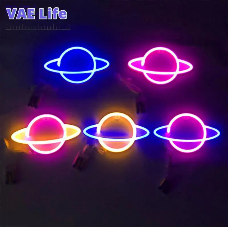 

Led Planet Wall Hanging Night Lamp Neon Light Sign USB Or Battery Powered Planet LED Lights Room Decoration For Children Fashion
