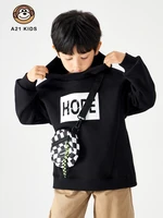 a21 boys autumn winter new knitted loose hooded plus velvet warm shoulders thickened long sleeved childrens sweater hoodies