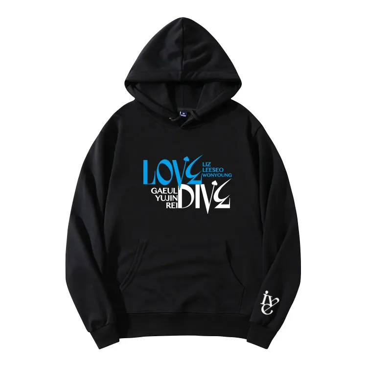 IVE Album Love DIVE Толстовка с капюшоном для мужчин и женщин Kpop Модный свитшот Осенний