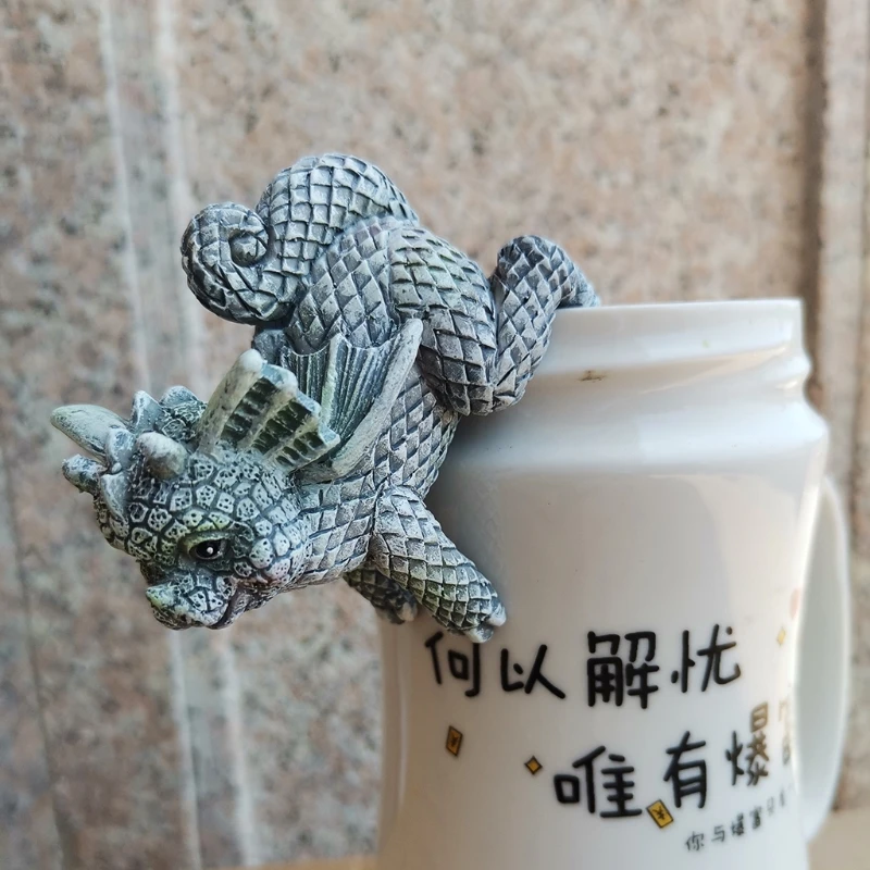 4 шт. 3D садовые статуи дракона скульптура динозавра фигурка ручной работы