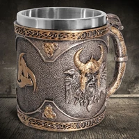 new nordic viking odin with raven tankard dragon scandinavian mug nordic beer cup