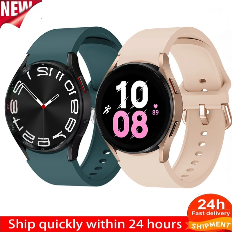 

No Gap Silicone Strap for No Gap Samsung Galaxy Watch 6/5/4 44mm 40mm 5 Pro 45mm Bracelet Watch 4/6 Classic 46mm 42mm 47mm 43mm